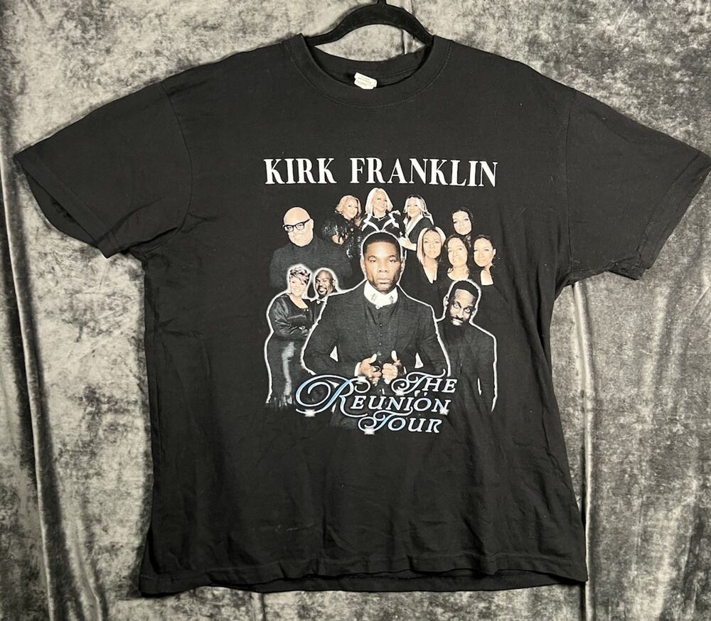 Kirk Franklin The Reunion Tour T-Shirt Black XL Gospel Concert Tee Filo